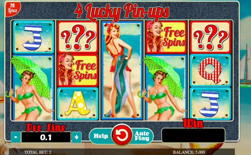 4 Lucky Spins layout 