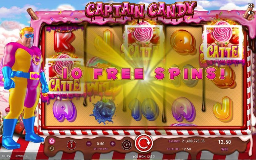 Captain Candy free spins 