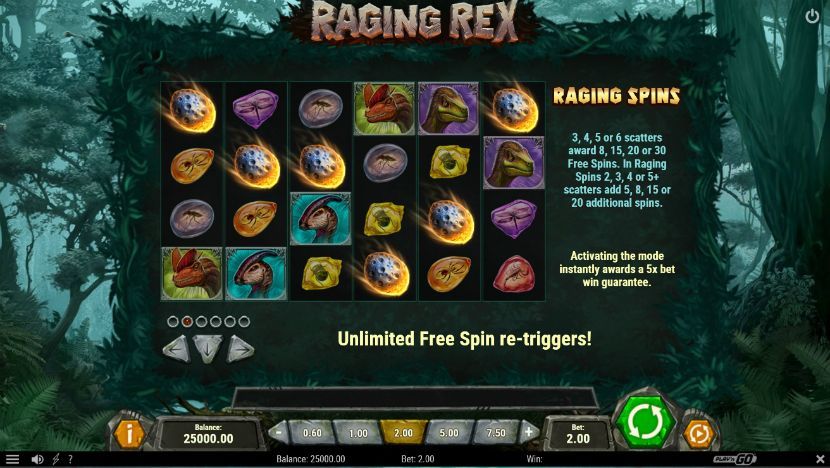 Raging Rex free spins 